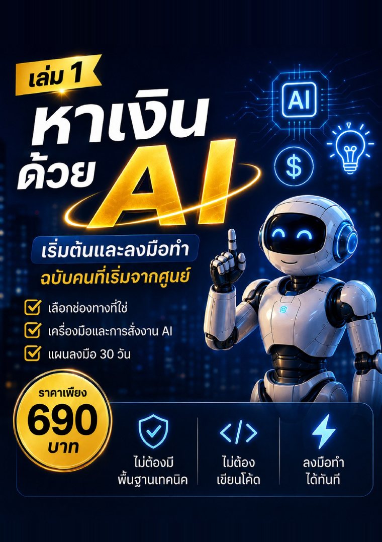 หาเงินด้วย AI เล่ม 1 เริ่มต้นและลงมือทำ